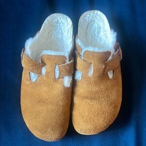 Birkenstock Boston Suede Leather Mink	
Boston Shearling
Suede